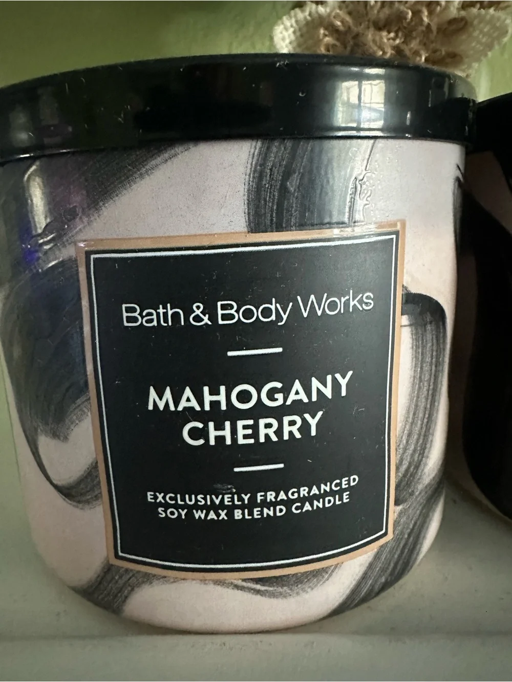 Bath & Body Works Mahogany Cherry Candle - Pink/Black X2
